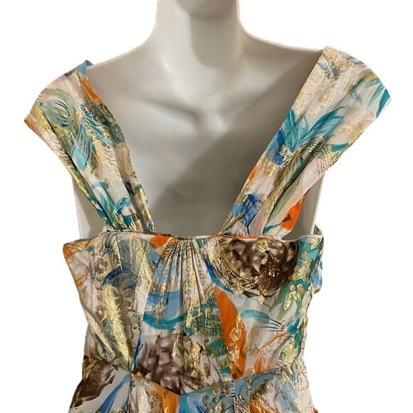 DVF multi metallic silk midi dress - Picture 10 of 10